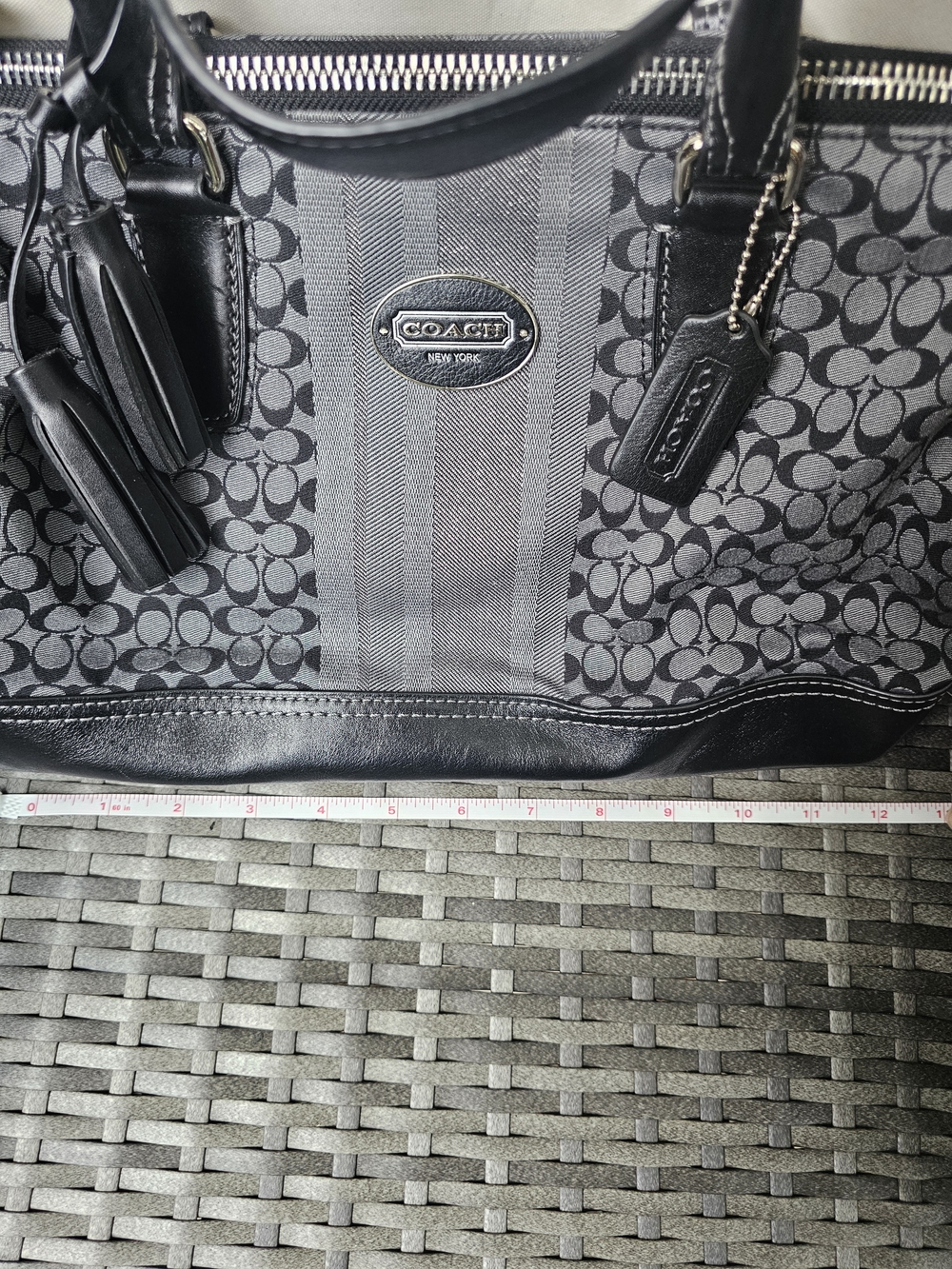 🚨SALE🚨Coach Legacy Signature Stripe Molly Convertible Satchel (Model #21154) - Picture 11 of 14